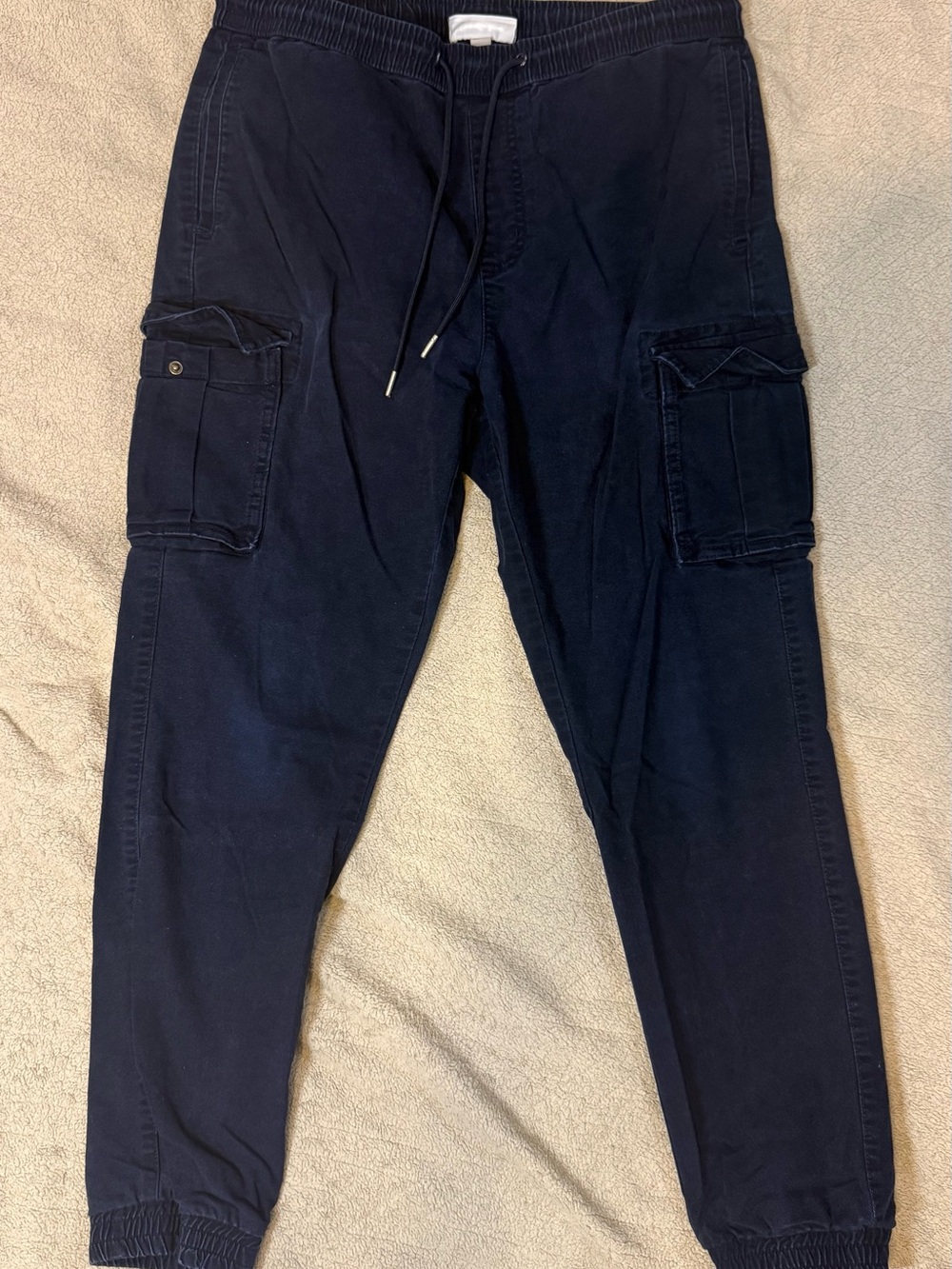 Goodfellow & Co Navy Cargo Jogger Pants with Drawstring